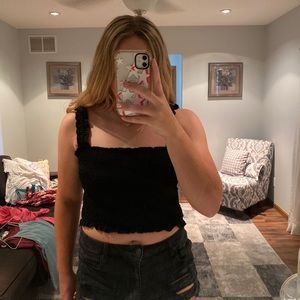 shein cropped black tank top